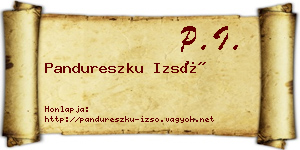 Pandureszku Izsó névjegykártya